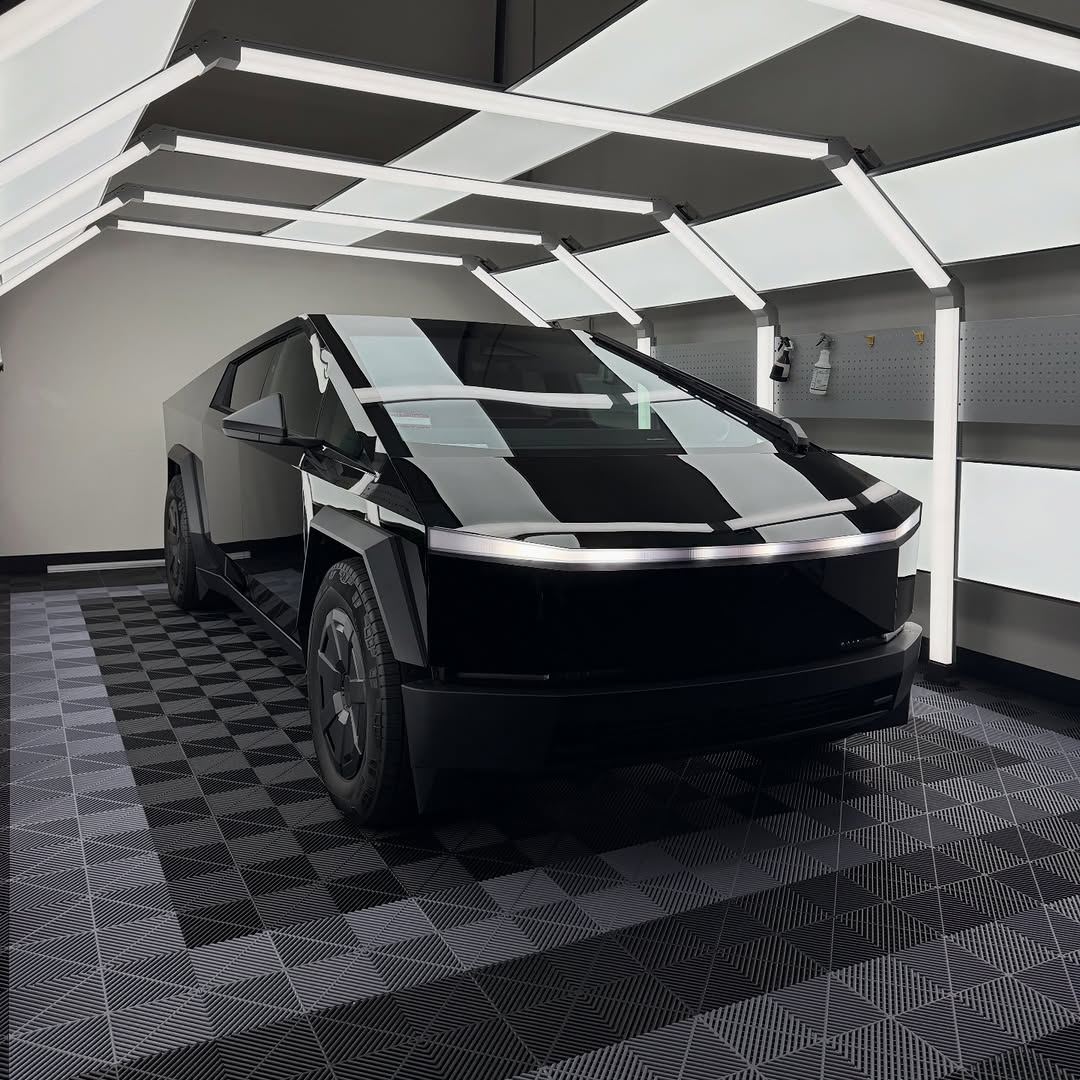 Tesla Cybertruck gloss black color PPF