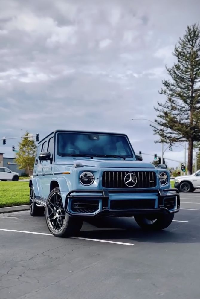 Light blue Mercedes G-Class exterior